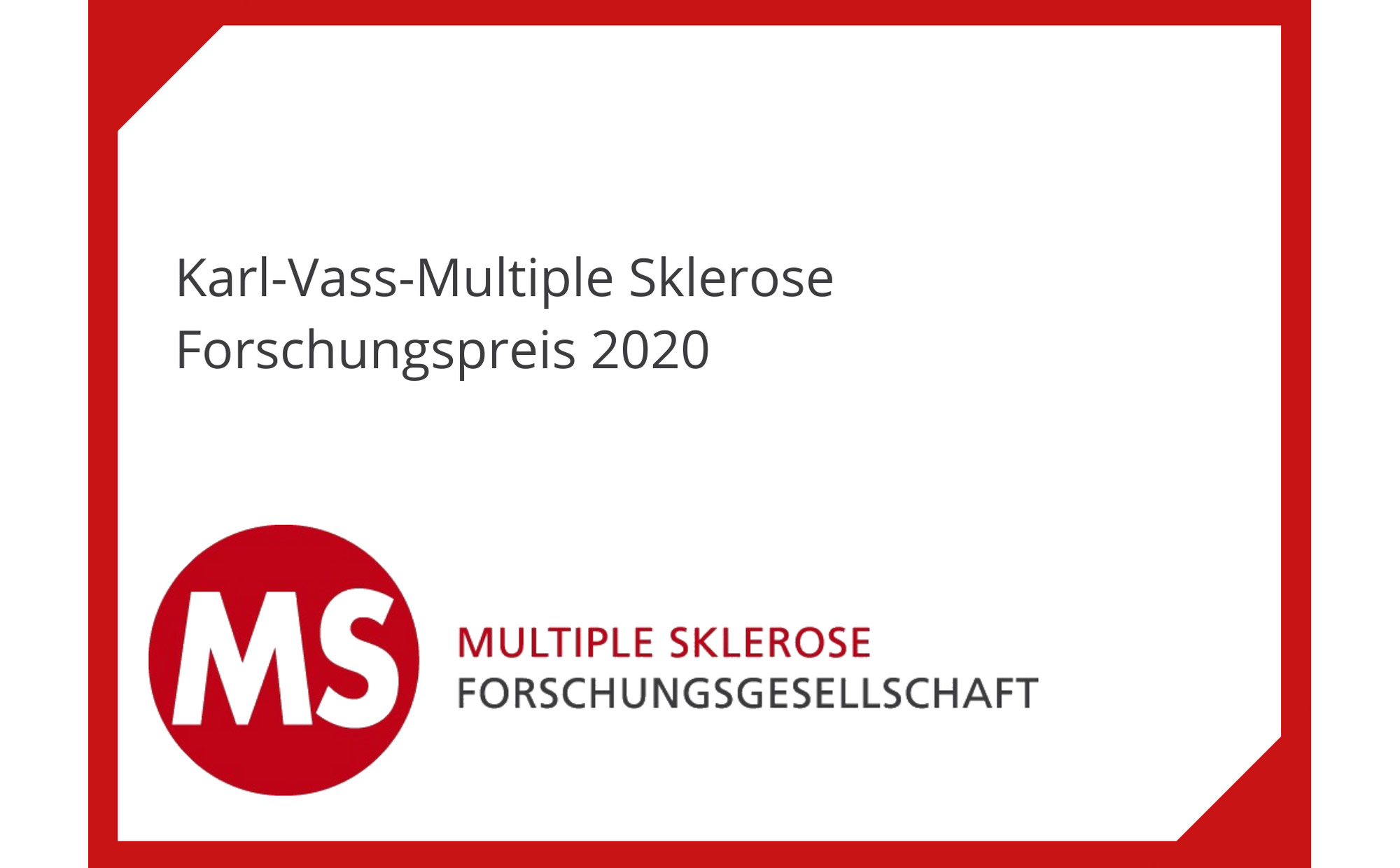 Karl-Vass-MS-Forschungspreis