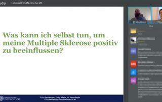 Screenshot Webinar: Lebensstilmodifikation bei Multipler Sklerose